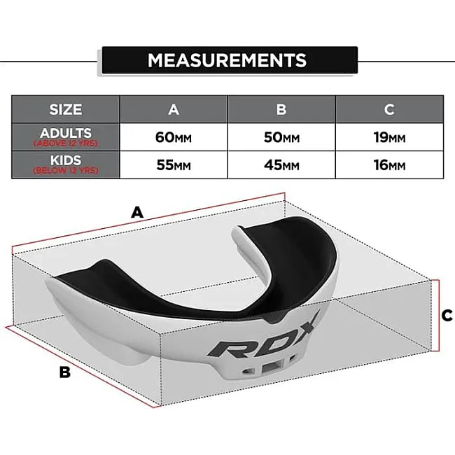 Капа RDX MOUTH GUNDER ARMOURRD ADULT белый, черный One Size
