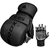 Перчатки для рукопашного боя ММА RDX F6 KARA Matte Black Plus