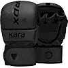 Перчатки для рукопашного боя ММА RDX F6 KARA Matte Black Plus
