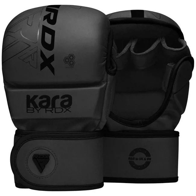 Перчатки для рукопашного боя ММА RDX F6 KARA Matte Black Plus