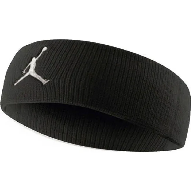 Повязка на голову Nike JORDAN JUMPMAN HEADBAND BLACK/WHITE OSFM черный, белый OSFM