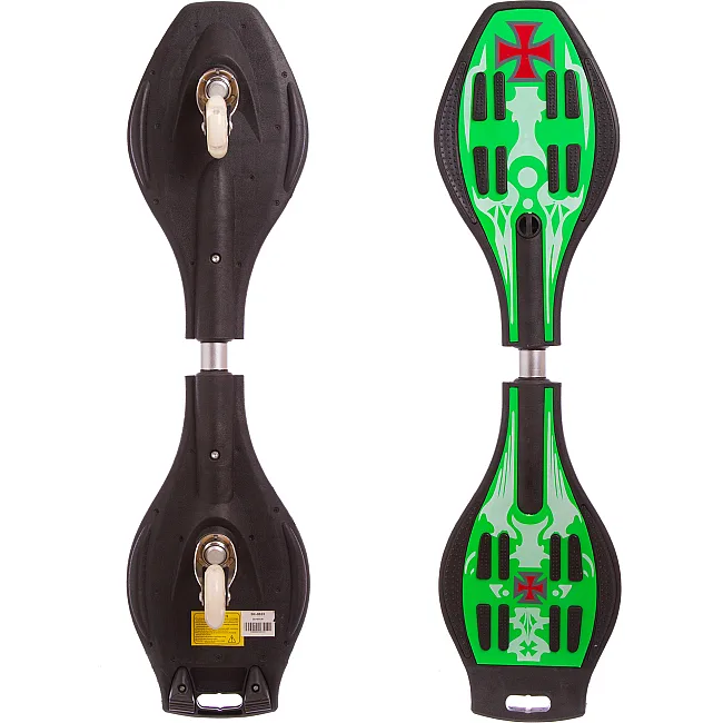 Ролерсерф двоколісний RipStik Ріпстик Вейвборд RipStik Роллерсерф SP-SPORT SKULL SK-8833 (Зелений)