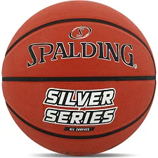 Баскетбольный мяч резиновый SPALDING 84542Z SILVER SERIES 6 (Оранжевый)