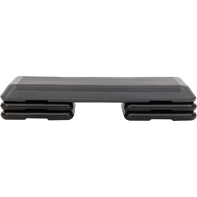 Степ-платформа для фитнеса и аэробики 3 уровня высоты SP-SPORT FI-1577 110x36,5x10-21см (Черный-серый)