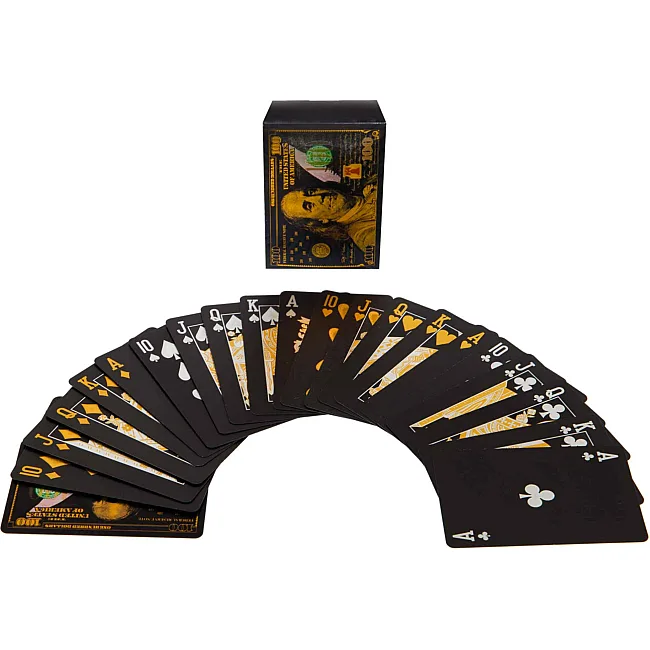 Игральные карты
 пластиковые черные SP-SPORT
 BLACK 100 DOLLAR IG-3482 54 карты
