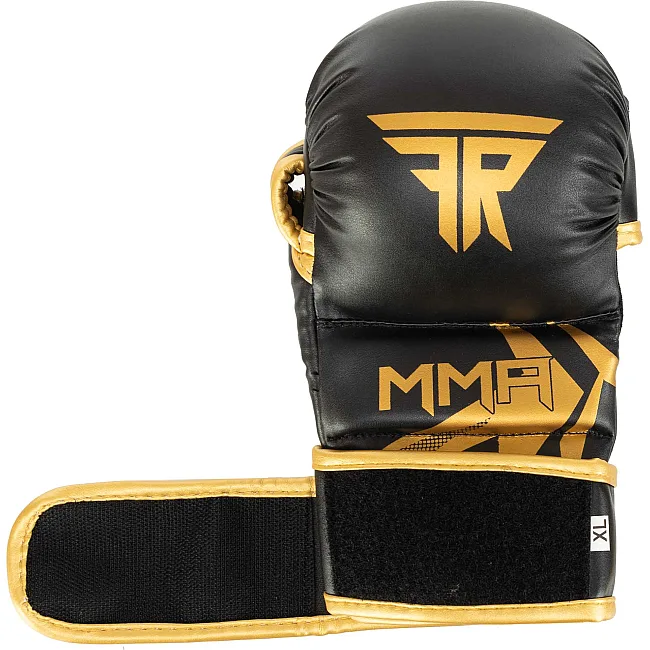 Перчатки Крабы спаринговые для MMA FISTRAGE VL-5521 (Черный-золотой)