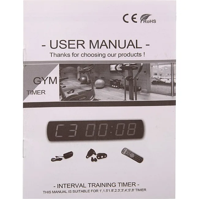 Таймер спортивний інтервальний для зали з пультом GYM TIMER ZELART
 TA-3649 73x15, 5x4см