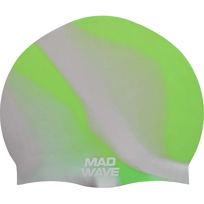 Шапочка для бассейна силиконовая для взрослых MADWAVE MULTI M053001 (Зеленый)