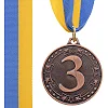Медаль спортивная с лентой SP-SPORT WOULD C-6403 ø4,5см (Серебряный)