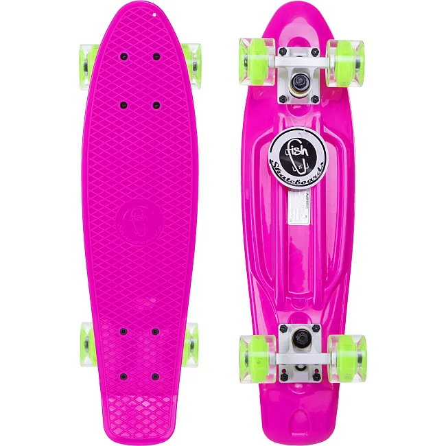 Пенни борд Penny Board круизер пластиковый со светящимися колесами 22