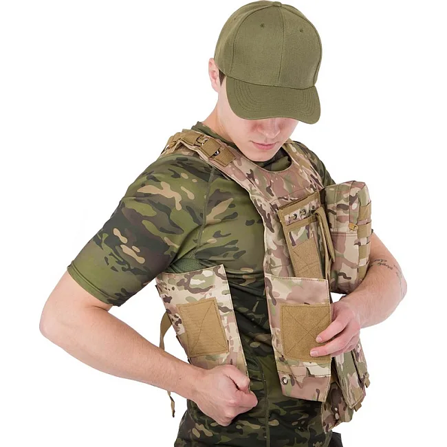 Разгрузочный жилет
 на 4 кармана MILITARY RANGERS
 ZK-5516 (Черный)
