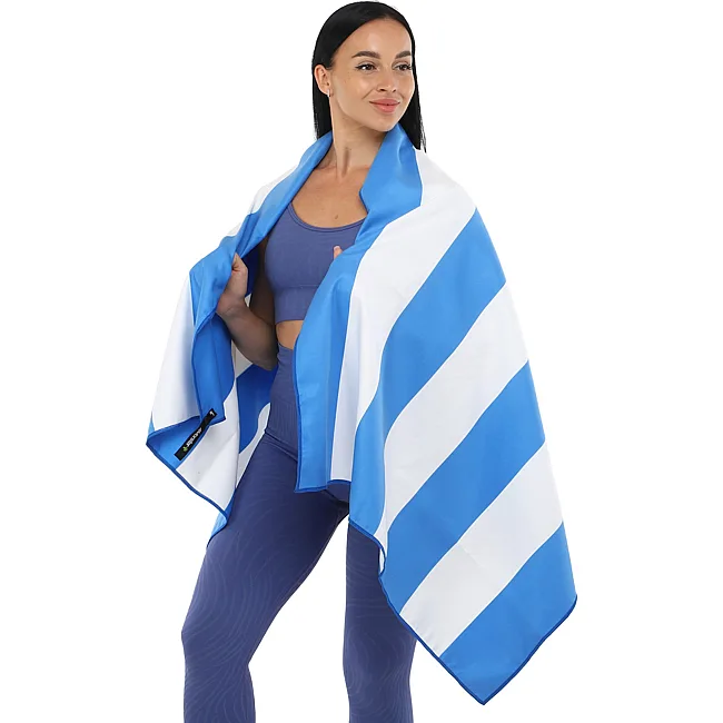 Полотенце для пляжа и бассейна из микрофибры SAILBOLAT BEACH TOWEL T-SCT 80х160 см
см (Голубой-белый)