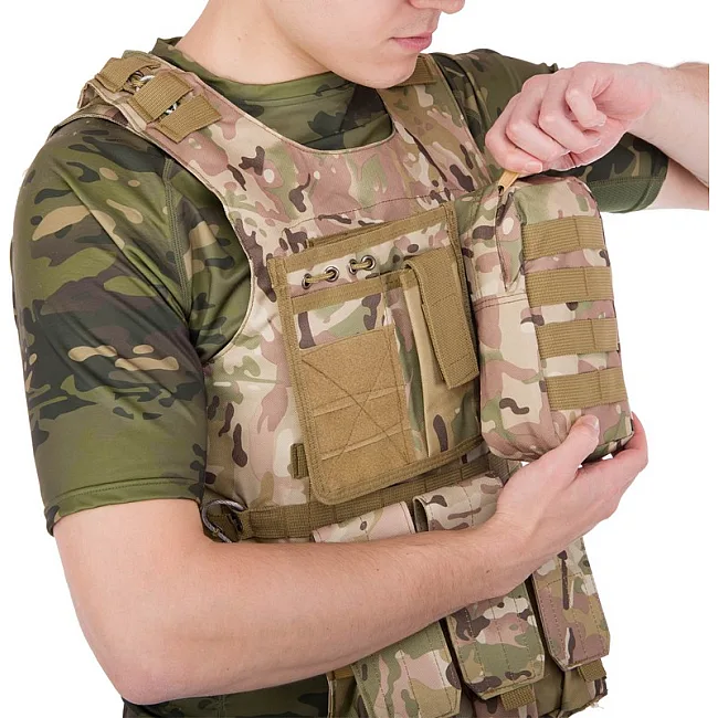 Разгрузочный жилет
 на 4 кармана MILITARY RANGERS
 ZK-5516 (Черный)