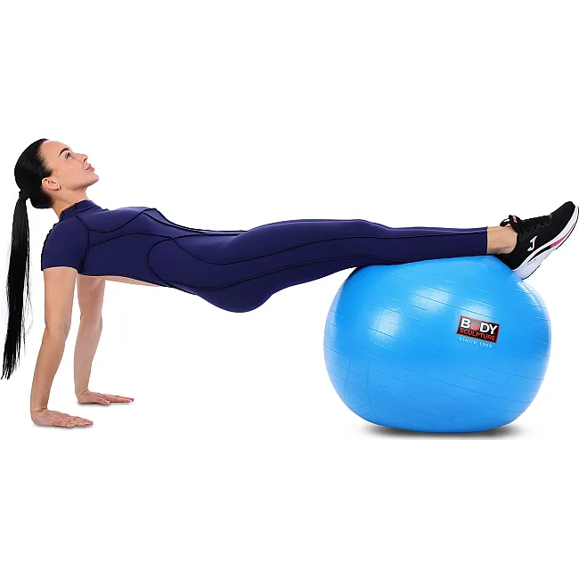 Фітбол м'яч для фітнесу глянсовий BODY SCULPTURE BJBB-001TBL-30N ø75см (Синій)