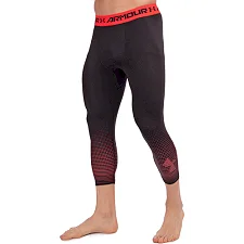 Компрессионные штаны леггинсы тайтсы UNDER ARMOUR CO-8252 (Черный-красный)