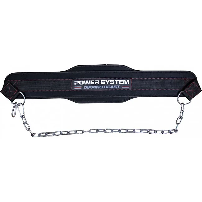 Пояс для обременений с цепью POWER SYSTEM PS-3860 Dipping Beast неопреновый Black/Yellow