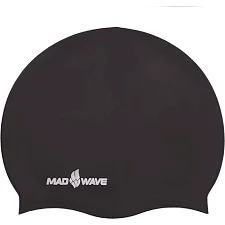 Шапочка для бассейна силиконовая для взрослых MADWAVE INTENSIVE M053501 (Черный)
