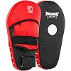 Лапа боксерская прямая тренировочная удлиненная Кирза BOXER
 2009-01 40х21х4,5см 2штуки (Красный)
