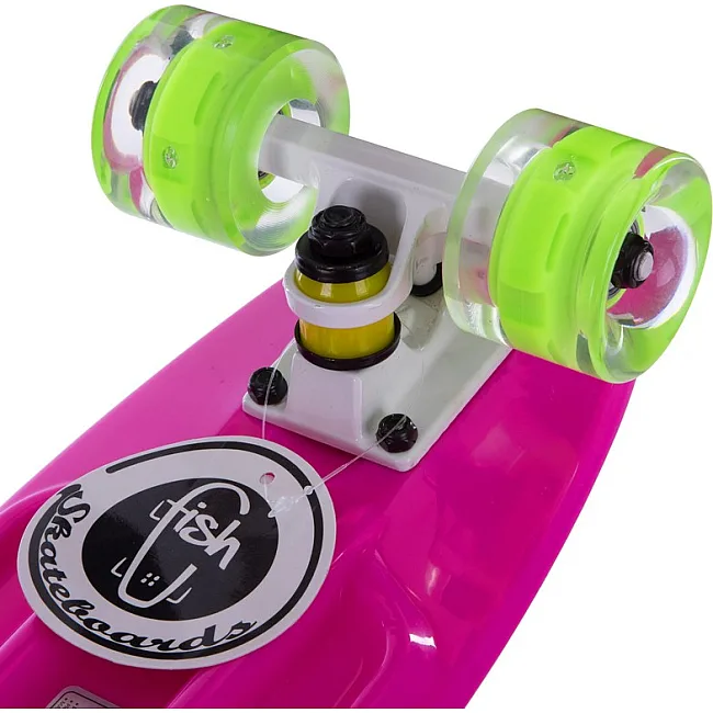 Пенни борд Penny Board круизер пластиковый со светящимися колесами 22