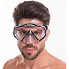 Маска для плавания и дайвинга LEGEND M167-PVC (Черный-серый)