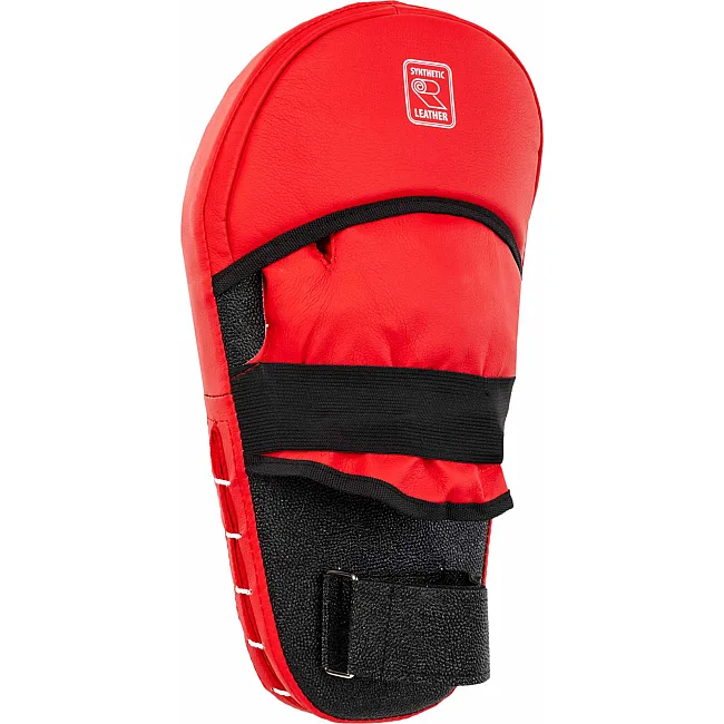 Лапа боксерская прямая тренировочная удлиненная Кирза BOXER
 2009-01 40х21х4,5см 2штуки (Красный)