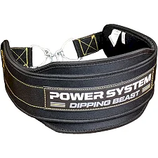 Пояс для обременений с цепью POWER SYSTEM PS-3860 Dipping Beast неопреновый Black/Yellow