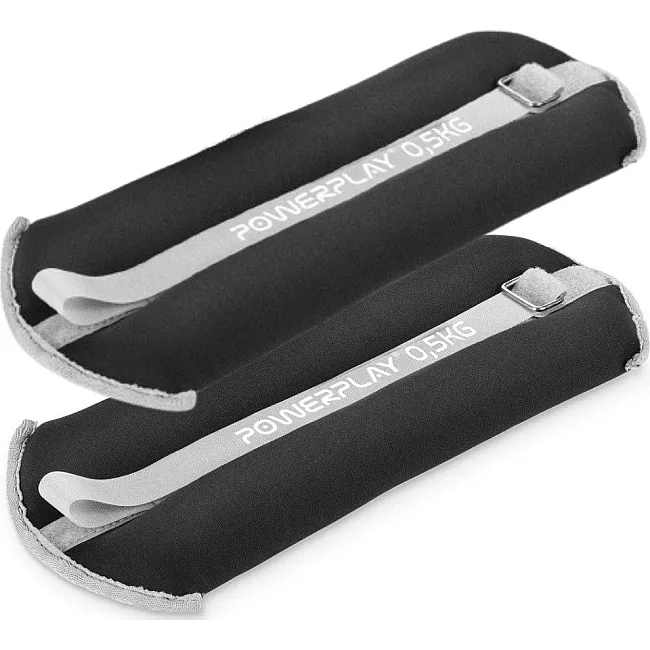 Утяжелители-манжеты для ног и рук PowerPlay PP-4349 Ankle/Wrist Weights (2шт.*0.5 kg) (пара) Черные