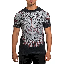 Футболка мужская AFFLICTION Lucky Tee Black Lava Wash