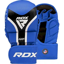 Перчатки для ММА RDX Grappling Shooter Aura Plus T-17 Blue-Black
