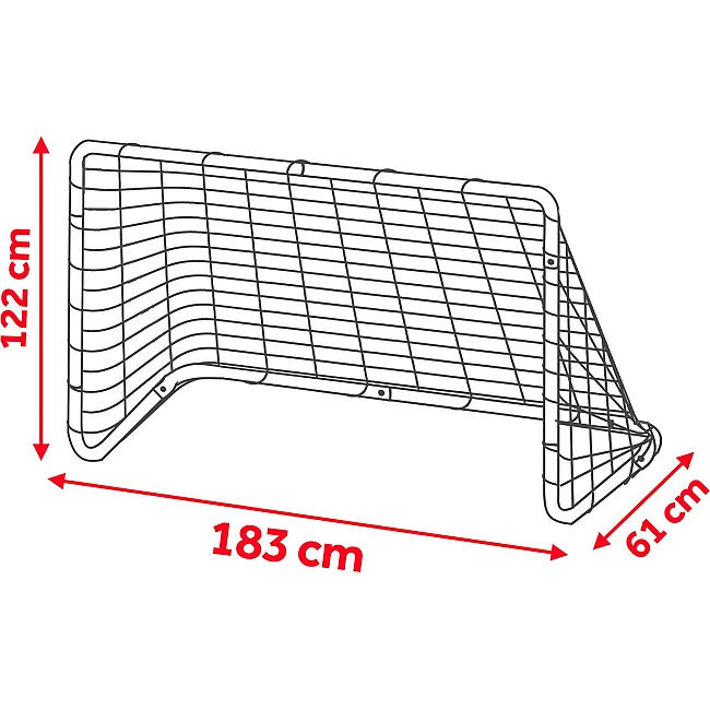 Ворота футбольные Neo-Sport NS-492 183 x 122 x 61 см, черные