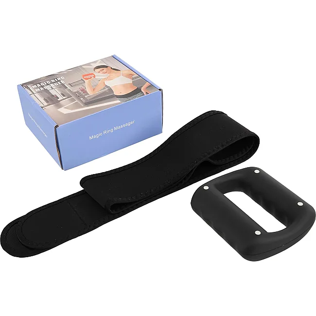 Массажер электрический для тела с ремнем вибрационное массажное кольцо Magic Ring Massager SP-PLANETA W836 (Черный)