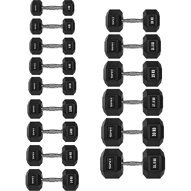Гантель шестигранный HMS HEX PRO, 12 кг
