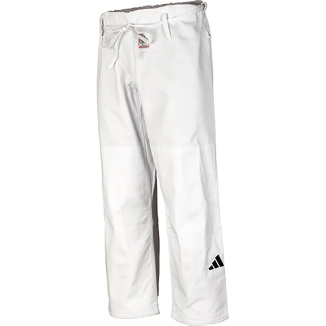 Кімоно для дзюдо Adidas Champion III з ліцензією IJF (білий/чорні смуги) J-IJF-2