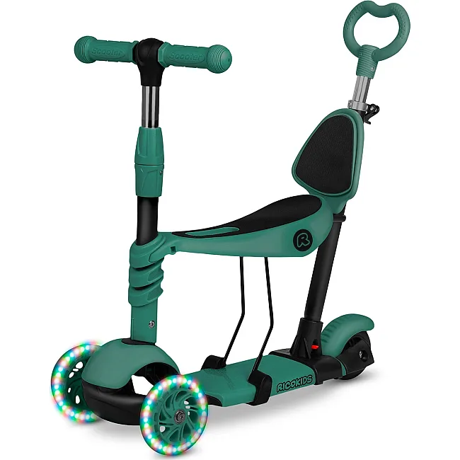 Детский самокат трехколесный Ricokids Todi зеленый
