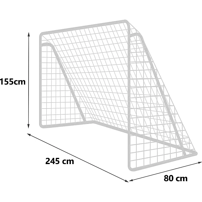 Ворота футбольные Neo-Sport 245 x 155 x 80 см, белые