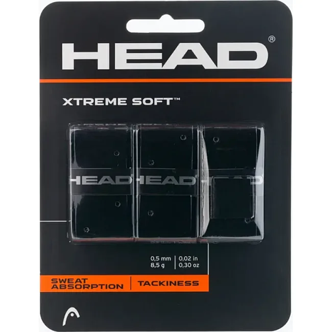 Обмотки на ручку ракетки Head XtremeSoft Grip Overwrap, dozen black 3 шт