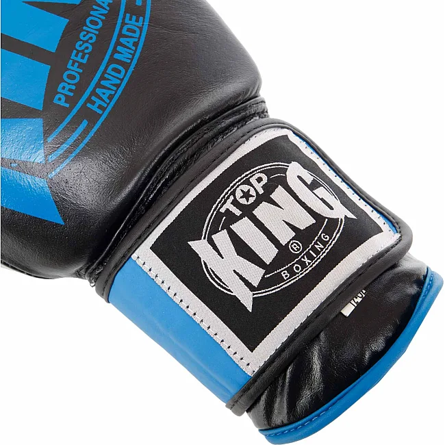 Перчатки для бокса кожа TOP KING TK0363 (Черный-золотой)
