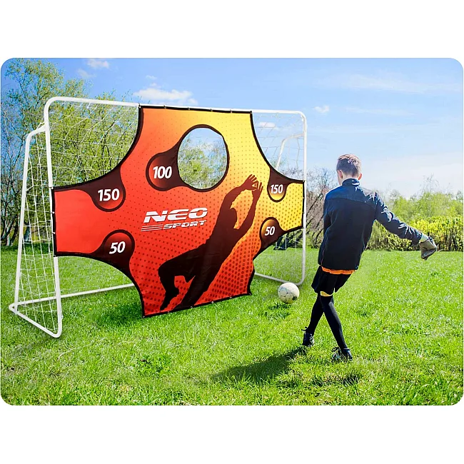 Ворота футбольные Neo-Sport 245 x 155 x 80 см, белые