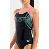 Купальник закрытый для девочек Arena SUNRISE SWIMSUIT SWIM PRO BACK черный, бирюзовый, розовый (для детей) 11