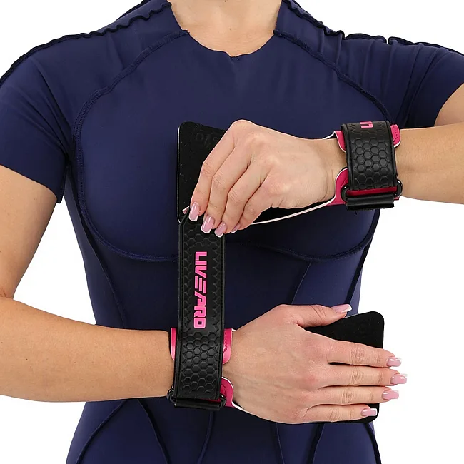 Накладки для подтягивания и тяги LIFTING GRIPS LiveUp LP8758 2шт (Розовый-черный)