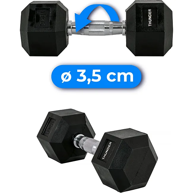Гантель шестигранная THUNDER 10 кг (1шт)