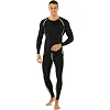 Компрессионные штаны леггинсы тайтсы LIDONG J01K 3XS-3XL (Черный-салатовый)