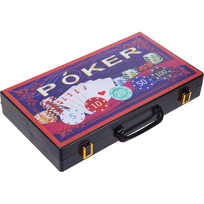 Набор для покера в пластиковом кейсе Poker game set Poker game set SP-SPORT
 300S-A 300 фишек