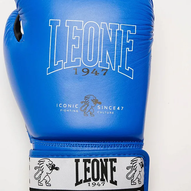 Боксерские перчатки Leone GN208 ICONIC Blue (бинты 4м. в комплекте)