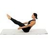Коврик для йоги и фитнеса TPE двухслойный BLOOM LB7031 183x66x0,7см (Коричневый-белый)