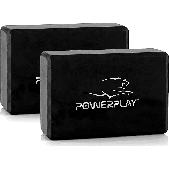 Йога-блок 2 шт (пара) POWERPLAY 4006 EVA Черные
