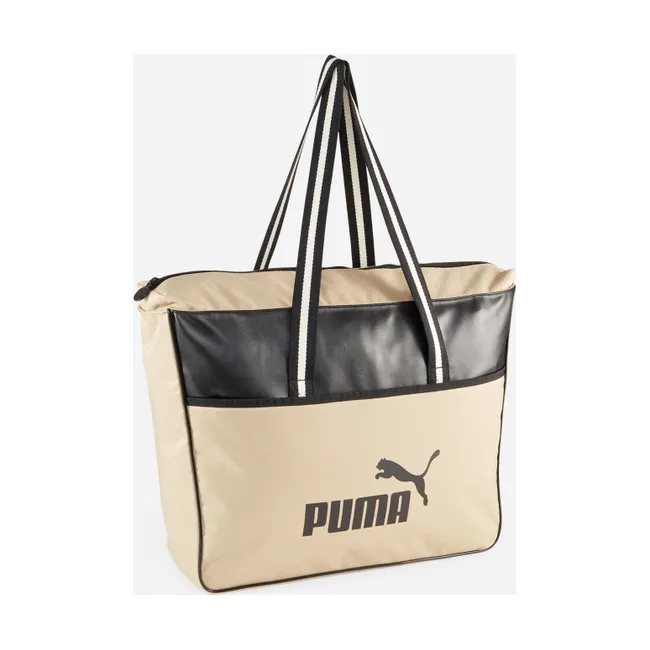 Сумка PUMA Campus Shopper 15L чорний, бежевий 31х41х12 см