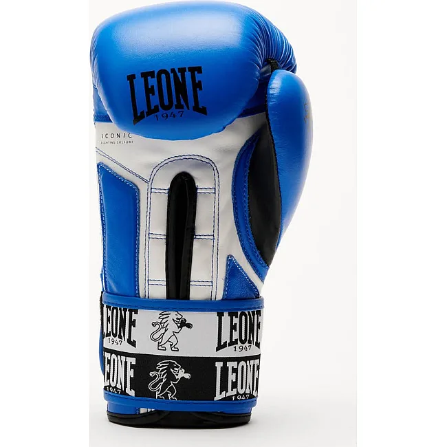 Боксерские перчатки Leone GN208 ICONIC Blue (бинты 4м. в комплекте)