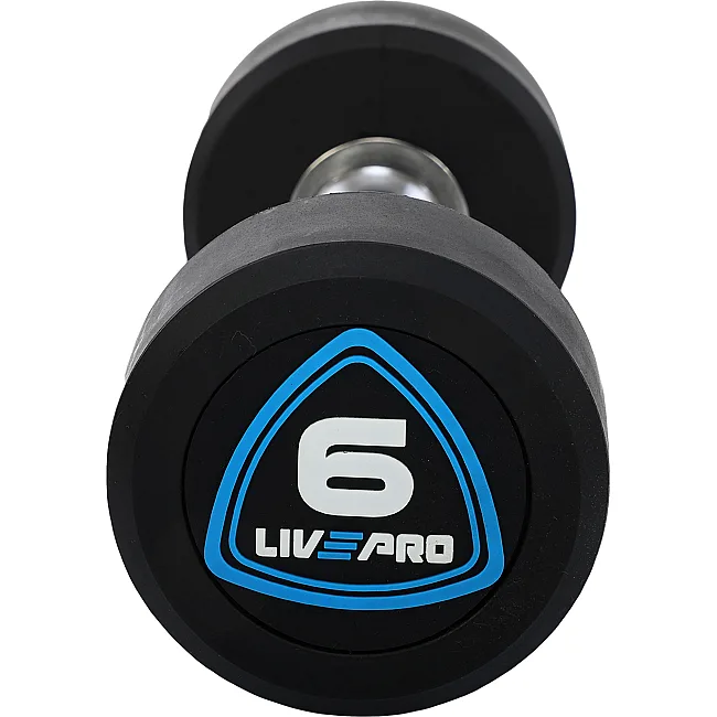 Гантели профессиональные
 с полиуретановым покрытием LiveUp LP8075-6 2шт по 6кг