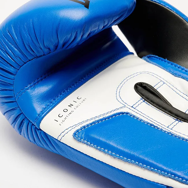 Боксерские перчатки Leone GN208 ICONIC Blue (бинты 4м. в комплекте)